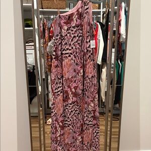 Laundry By Shelli Segal Pink and Black Maxi Dress